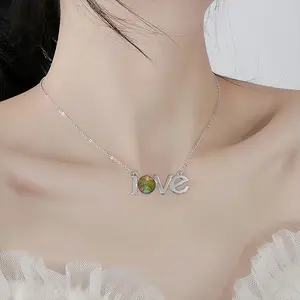 El Dorado Lovers Pendant Necklace LOVE Letter