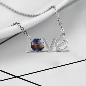 Hypnotic Universe Lovers Pendant Necklace LOVE Letter