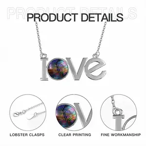 Hypnotic Universe Lovers Pendant Necklace LOVE Letter