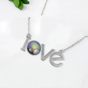 Horizon_Trio Lovers Pendant Necklace LOVE Letter