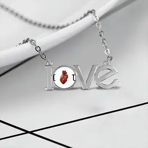 I Love You Lovers Pendant Necklace LOVE Letter