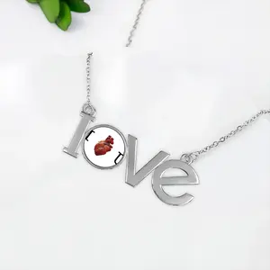 I Love You Lovers Pendant Necklace LOVE Letter