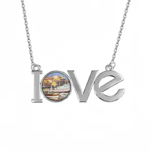 Sète The Navy Lovers Pendant Necklace LOVE Letter