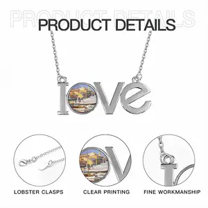 Sète The Navy Lovers Pendant Necklace LOVE Letter