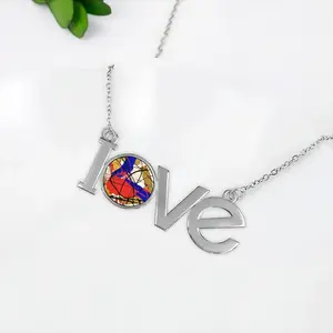 Meghan Lovers Pendant Necklace LOVE Letter