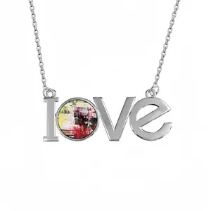 The Dark Menace Lovers Pendant Necklace LOVE Letter