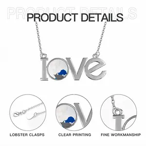 Meal Lovers Pendant Necklace LOVE Letter