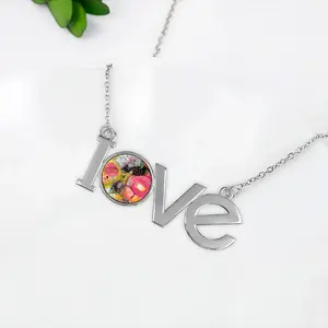 Rabid Lovers Pendant Necklace LOVE Letter