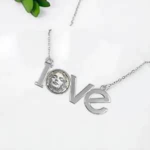 Marylin A Jamais Lovers Pendant Necklace LOVE Letter