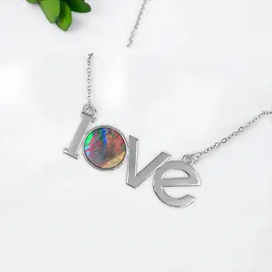 Suffice Lovers Pendant Necklace LOVE Letter