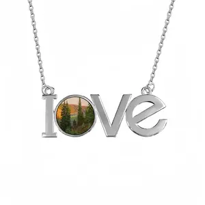 Kin Evening Lovers Pendant Necklace LOVE Letter