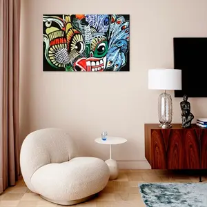 Two-Faced Demon Canvas Decorative Painting (Multi-Size, Transverse)