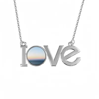 Liquid Sea #049 Lovers Pendant Necklace LOVE Letter