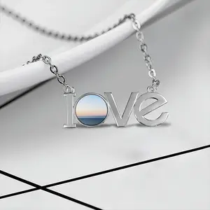 Liquid Sea #049 Lovers Pendant Necklace LOVE Letter