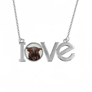 Bull - Red Bull Taurus Animals Buffalo Wild Lovers Pendant Necklace LOVE Letter