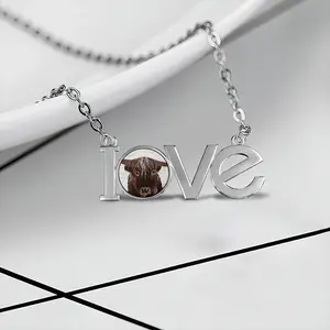 Bull - Red Bull Taurus Animals Buffalo Wild Lovers Pendant Necklace LOVE Letter