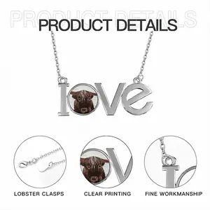 Bull - Red Bull Taurus Animals Buffalo Wild Lovers Pendant Necklace LOVE Letter