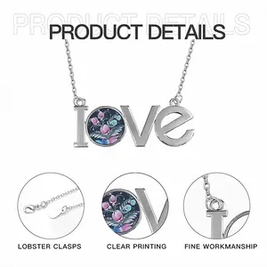 Night Pleasure Lovers Pendant Necklace LOVE Letter