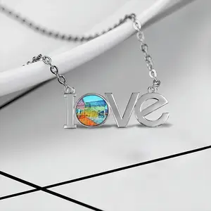 Ensjo Lovers Pendant Necklace LOVE Letter