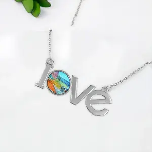 Ensjo Lovers Pendant Necklace LOVE Letter