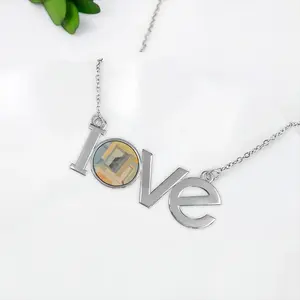 The Shine Lovers Pendant Necklace LOVE Letter