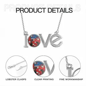 War Lovers Pendant Necklace LOVE Letter