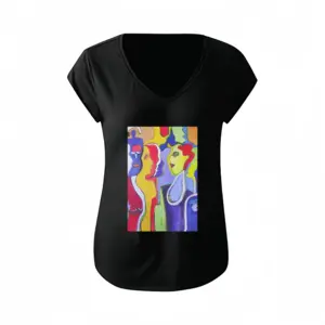 Women Woman Talk Short-Sleeved V-neck T-Shirt