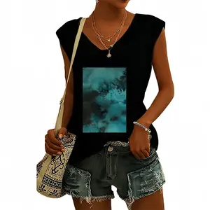 Women Sky Short-Sleeved V-neck T-Shirt