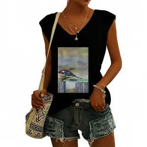 Women Bird Short-Sleeved V-neck T-Shirt