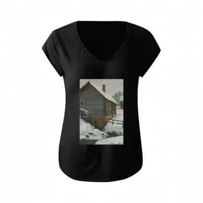 Women Old Mill Short-Sleeved V-neck T-Shirt