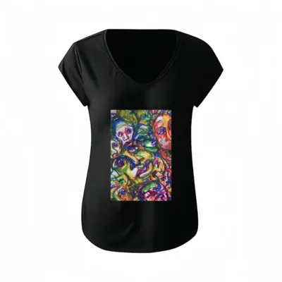 Women Populations Populate Short-Sleeved V-neck T-Shirt