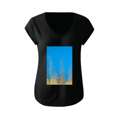 Women Gold Reef Short-Sleeved V-neck T-Shirt