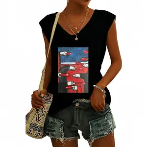 Women War Short-Sleeved V-neck T-Shirt