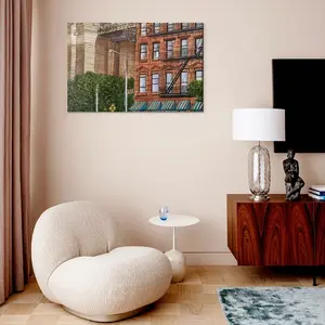 Brooklyn Bridge Apartments New York City Canvas Decorative Painting (Multi-Size, Transverse)