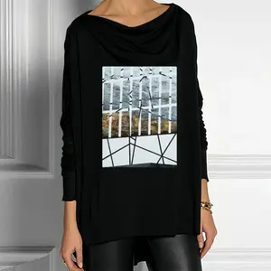 Women Captured Time Marblehead Drop Collar Long Sleeve T-Shirt