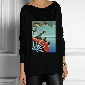 Women On The French Riviera Near Frejus Drop Collar Long Sleeve T-Shirt