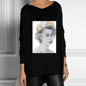 Women Queen Elizabeth 2 Drop Collar Long Sleeve T-Shirt