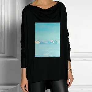 Women Mirage Drop Collar Long Sleeve T-Shirt