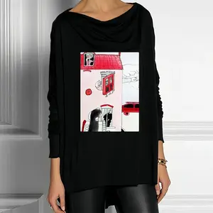 Women Dream House Drop Collar Long Sleeve T-Shirt