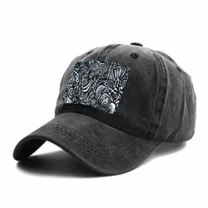 Flowers Baseball Cap (Denim Fabric)