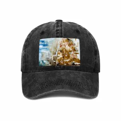 She Is Elsewhere Baseball Cap (Denim Fabric)