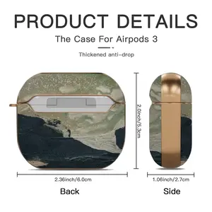 Black And Gold Wave Airpods 3 Case (Hard Shell, Rose Gold)