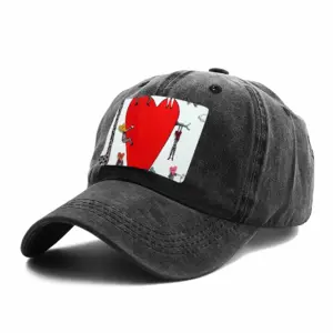 Love Is All Around Baseball Cap (Denim Fabric)