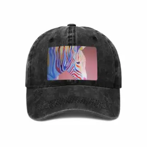 Zebra Baseball Cap (Denim Fabric)