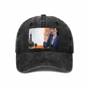 What Is The Woman Thinking Baseball Cap (Denim Fabric)