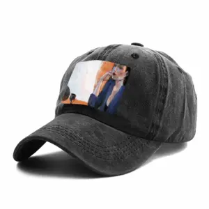 What Is The Woman Thinking Baseball Cap (Denim Fabric)