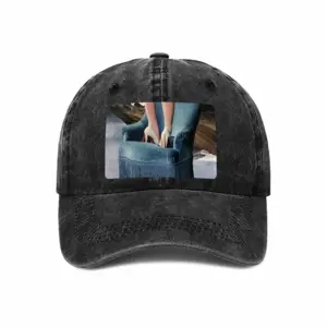 Reaching For The Top Baseball Cap (Denim Fabric)