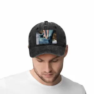 Reaching For The Top Baseball Cap (Denim Fabric)