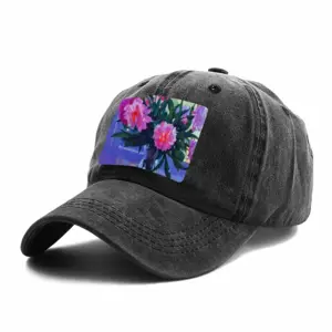 Peonies Baseball Cap (Denim Fabric)