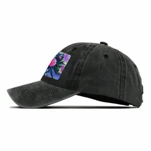 Peonies Baseball Cap (Denim Fabric)